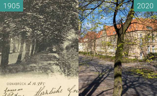 Vorher-Nachher-Bild von Kath. Domschule am Herrenteichswall zwischen 08.1905 und 03.2020