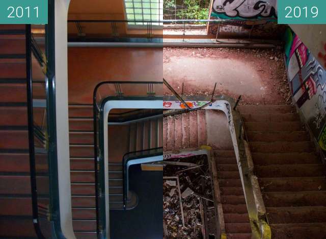 Vorher-Nachher-Bild von Escalier principal Institut Dolomieu zwischen 06.05.2011 und 12.08.2019