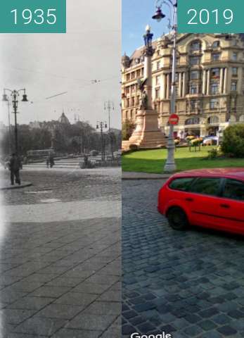 Image avant-après de Lwów sprzed 100 lat entre 1935 et 2019