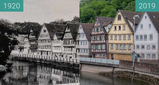 Before-and-after picture of Calw - An der Nagold between 1920 and 2019-May-25