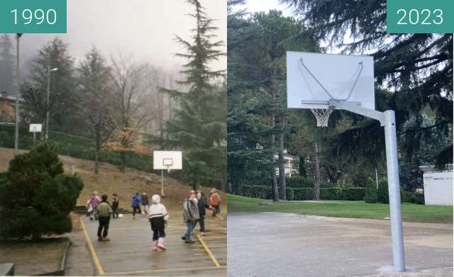 Vorher-Nachher-Bild von Scuola elementare Pazzallo zwischen 1990 und 2023