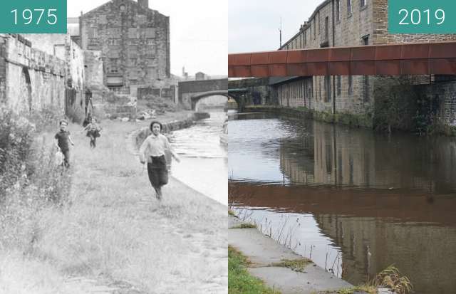 Image avant-après de Slater Terrace Terrace in Burnley, Lancs (Wide) entre 1975 et 22/12/2019