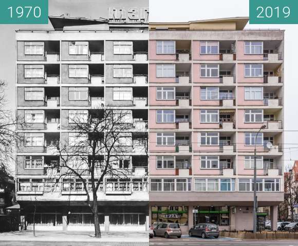 Vorher-Nachher-Bild von Ulica Zwierzyniecka, Marago zwischen 1970 und 07.03.2019