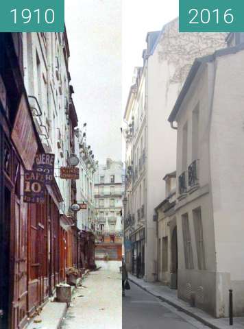 Vorher-Nachher-Bild von Rue de Bièvre zwischen 1910 und 14.03.2016