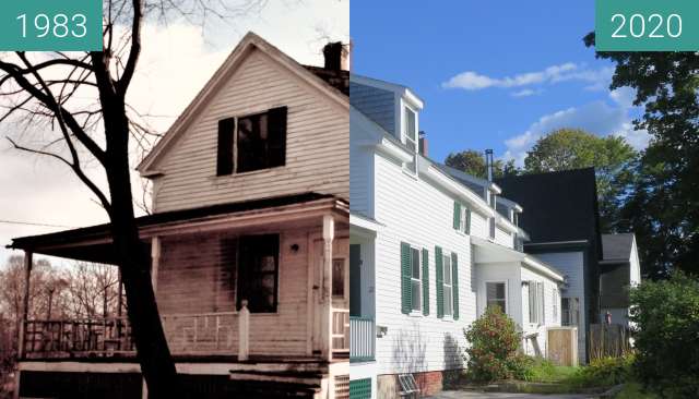 Image avant-après de 21 Allyn Street Belfast Maine entre 05/09/1983 et 05/09/2020