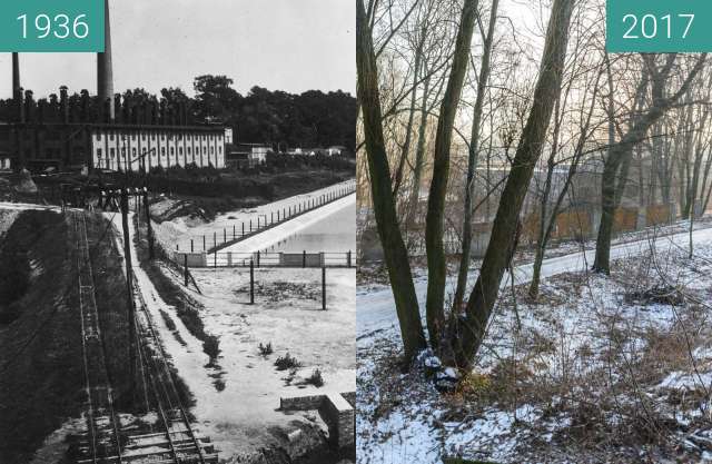 Before-and-after picture of Golęcin, KS Olimpia between 1936 and 2017