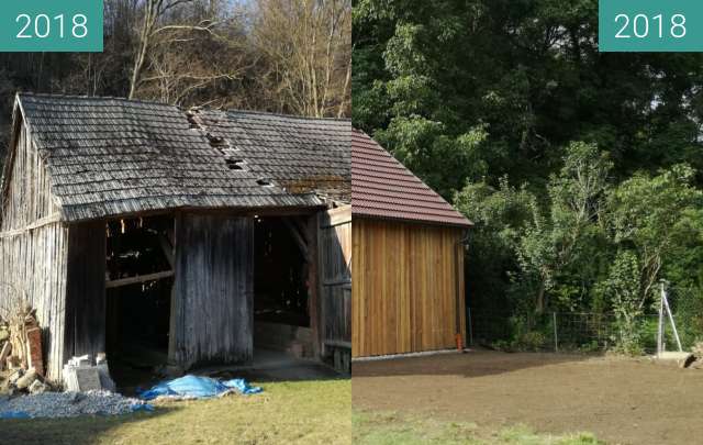 Vorher-Nachher-Bild von Stadl 4.18-7.18 zwischen 02.2018 und 07.2018