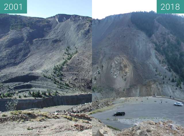 Image avant-après de Madison Canyon Landslide 01 entre 09/09/2001 et 11/08/2018
