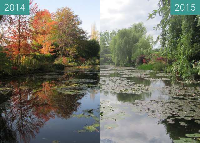 Vorher-Nachher-Bild von Giverny zwischen 01.11.2014 und 25.05.2015