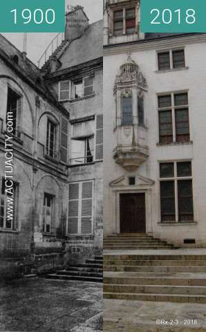 Vorher-Nachher-Bild von TROYES - Hotel Juvénal des Ursins (XVIe s.) zwischen 1900 und 20.02.2018