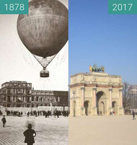 Vorher-Nachher-Bild von Place du Carrousel zwischen 1878 und 26.01.2017