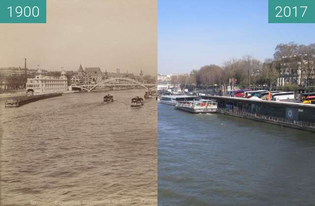 Image avant-après de View on Seine from Pont d'Iéna entre 1900 et 25/03/2017