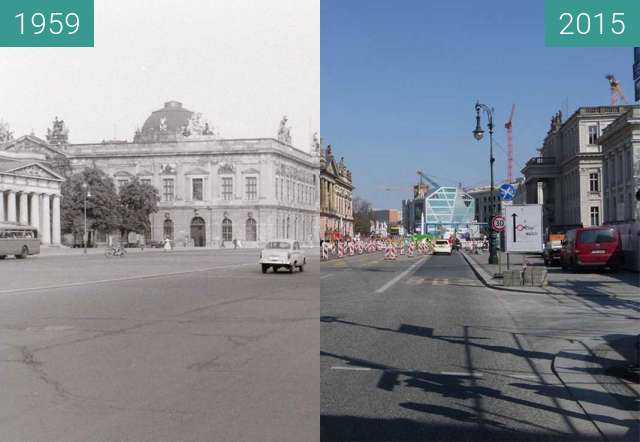 Vorher-Nachher-Bild von Berlin - Unter den Linden 1959/2015 zwischen 1959 und 04.2015