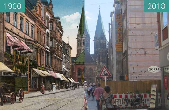 Image avant-après de Obernstraße entre 1900 et 18/08/2018
