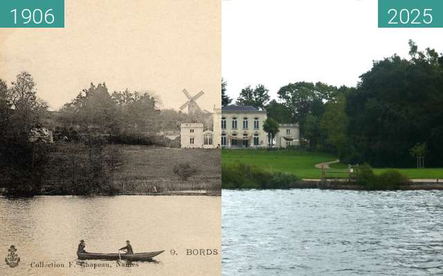 Image avant-après de la Châtaignerie - Sucé sur Erdre entre 1906 et 2025