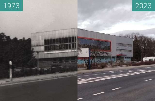 Before-and-after picture of Kędzierzyn-Koźle, Pływalnia between 1973 and 02/2023