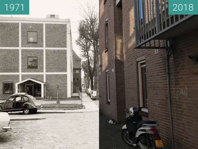 Before-and-after picture of The Heul in Alkmaar between 1971-Oct-10 and 2018-Nov-06