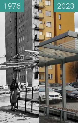 Before-and-after picture of Kędzierzyn-Koźle, Os. Piastów, Al. Jana Pawła II between 1976 and 02/2023