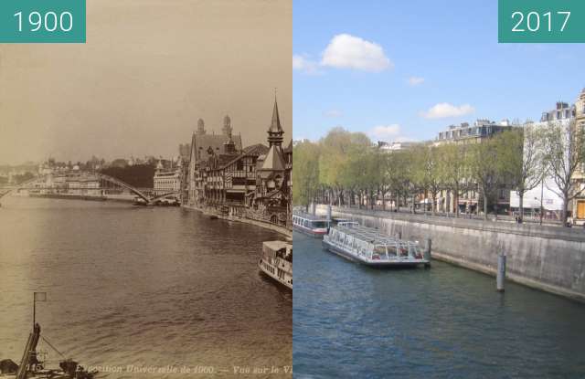 Image avant-après de View on Seine from Pont de l'Alma entre 1900 et 02/04/2017
