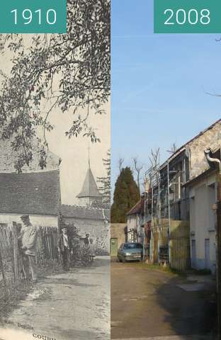 Vorher-Nachher-Bild von Coupvray: cour Fortier zwischen 1910 und 26.01.2008
