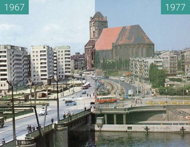Image avant-après de Wyszyńskiego street entre 1967 et 1977