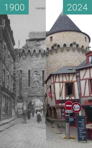 Before-and-after picture of Porte Prison between 1900 and 03/2024