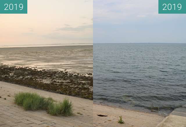 Before-and-after picture of High and low tide between 2019-Jun-03 and 2019-Jun-04