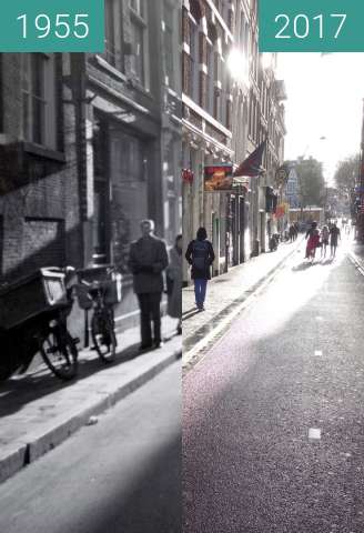 Vorher-Nachher-Bild von Halvemaansteeg zwischen 1955 und 26.12.2017