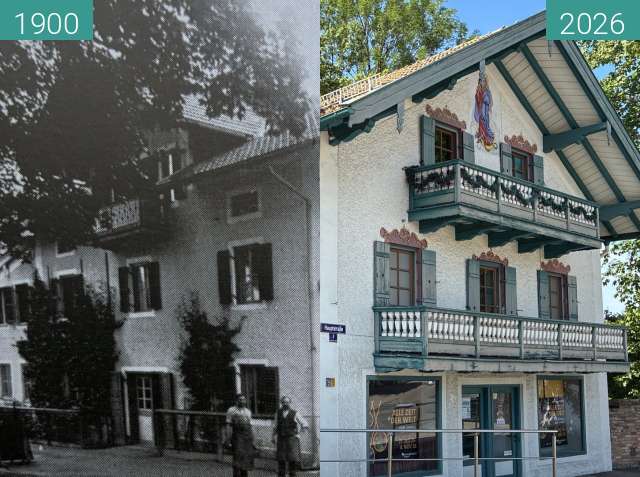 Before-and-after picture of "Feilhaus", Siegsdorf between 1900 and 2026-Aug-01