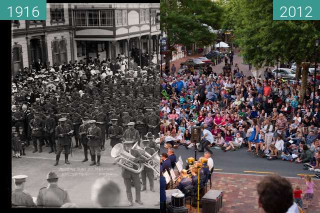 Image avant-après de ANZAC Day at Nelson, APL, 25.1916 entre 25/04/1916 et 24/12/2012