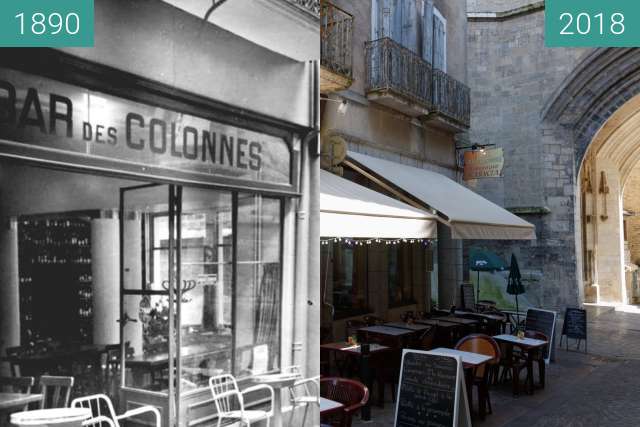 Before-and-after picture of Villefranche de rouergue between 1890 and 2018-Jul-06