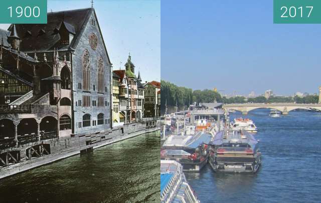 Image avant-après de View on Seine from Pont de l'Alma entre 1900 et 18/06/2017