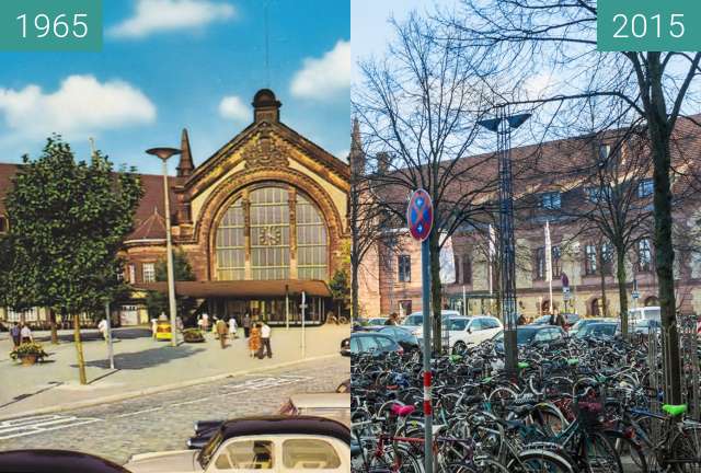 Vorher-Nachher-Bild von Hauptbahnhof Osnabrück zwischen 1965 und 04.12.2015