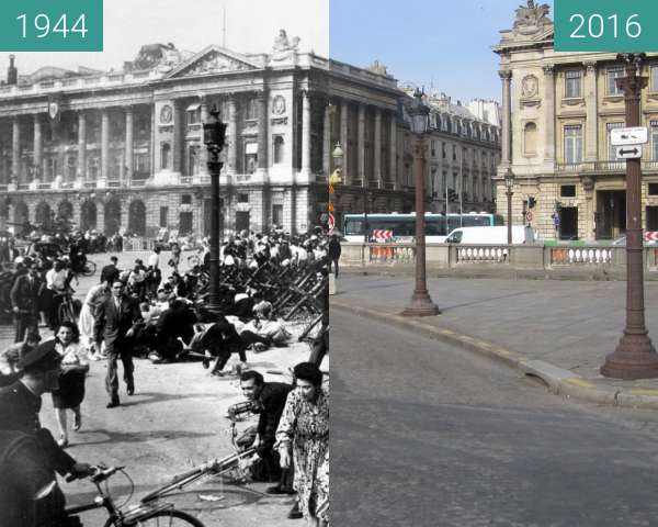 Image avant-après de Place de la Concorde (Liberation of Paris) entre 29/08/1944 et 27/02/2016