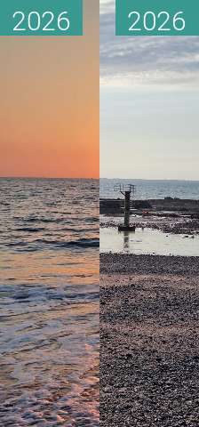 Vorher-Nachher-Bild von Plongeoir Donville zwischen 13.08.2026 und 15.08.2026