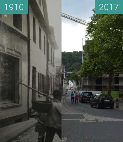 Image avant-après de Andernach Merowingerplatz entre 1910 et 04/06/2017