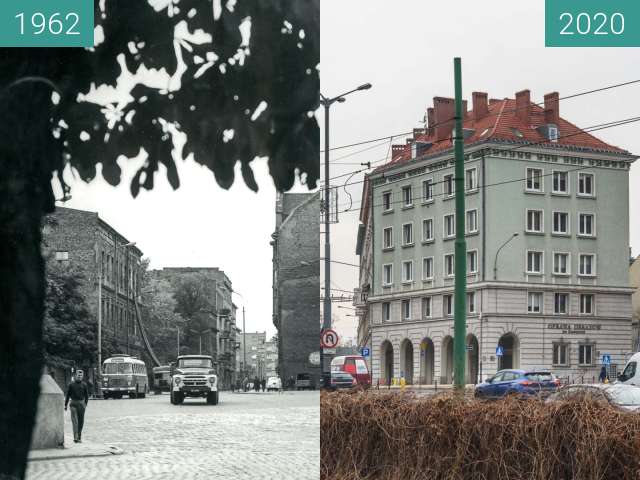 Vorher-Nachher-Bild von Ulica Wolnica zwischen 1964 und 15.12.2020