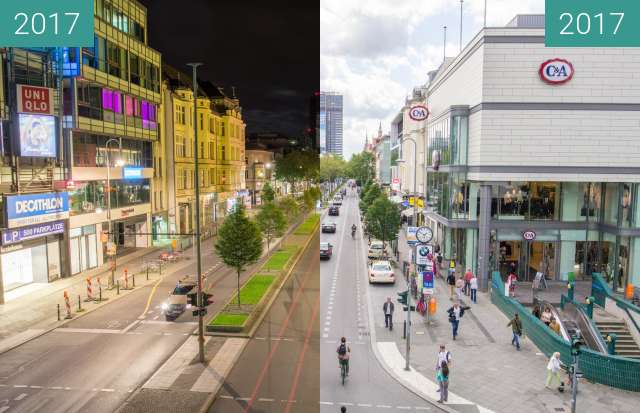 Vorher-Nachher-Bild von Schlossstraße, Berlin zwischen 06.08.2017 und 19.08.2017