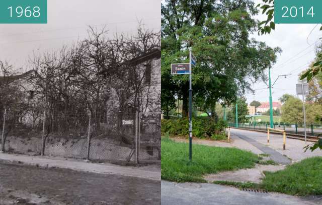 Before-and-after picture of Ulica Bonin between 1968-Aug-06 and 2014-Aug-06