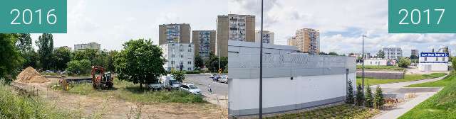 Before-and-after picture of Ulica Piątkowska, sklep spożywczy between 2016-Jul-26 and 2017-Jul-26