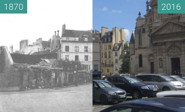 Image avant-après de Place Sainte-Geneviève entre 1870 et 22/06/2016