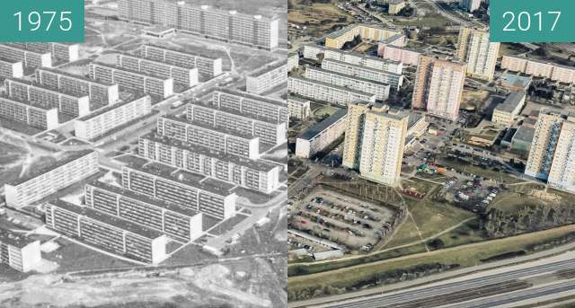 Vorher-Nachher-Bild von Osiedle Armii Krajowej zwischen 1975 und 2017