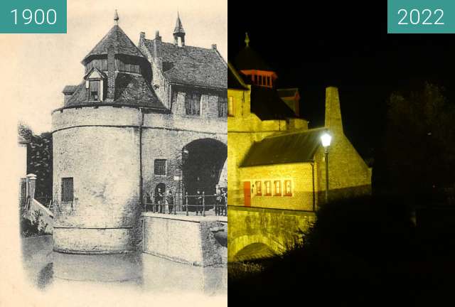 Before-and-after picture of Ezelpoort between 1900 and 10/2022