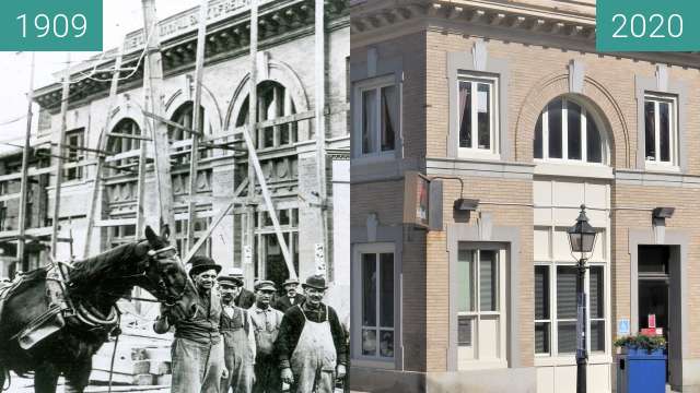 Image avant-après de City National Bank entre 12/01/1909 et 04/09/2020