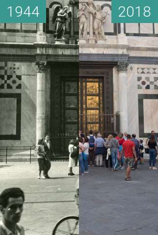Vorher-Nachher-Bild von Florence, Italy 1944/2018, Baptistery of St. John zwischen 07.1944 und 18.05.2018