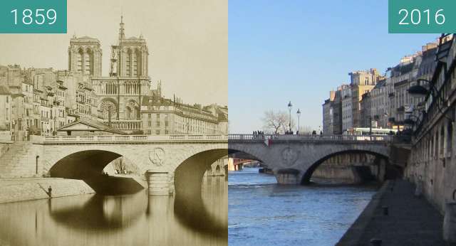 Vorher-Nachher-Bild von Pont St. Michel zwischen 1859 und 16.02.2016