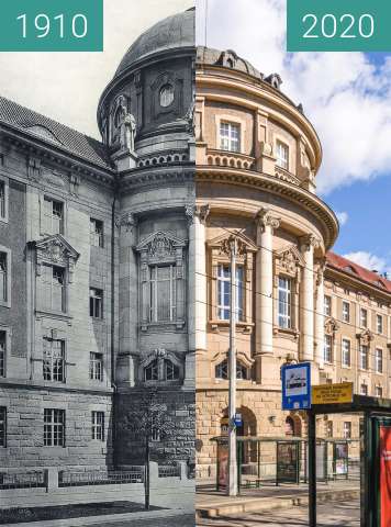 Vorher-Nachher-Bild von Ulica Fredry zwischen 1910 und 14.03.2020