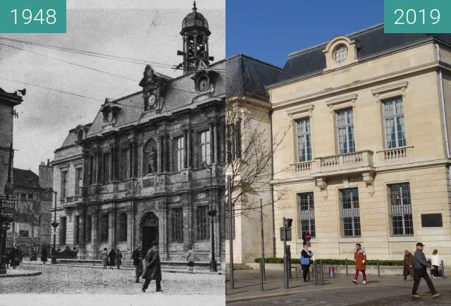 Vorher-Nachher-Bild von Hôtel de ville zwischen 1948 und 23.03.2019