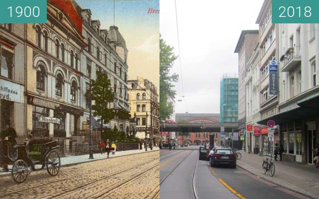 Vorher-Nachher-Bild von Bahnhofstraße zwischen 1900 und 20.08.2018