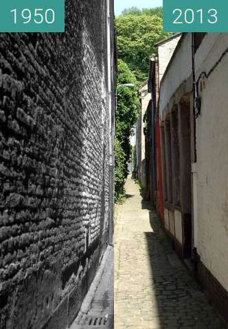 Before-and-after picture of L'impasse Venta à Liège between 1950 and 2013